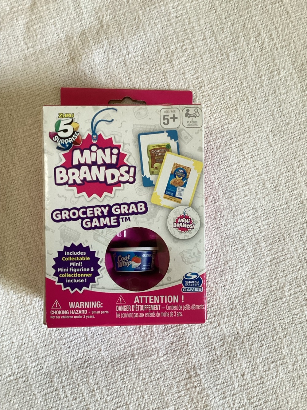 NEW-5 Surprise Mini Brands Grocery Grab Card Game - Includes  Collectable Figuri